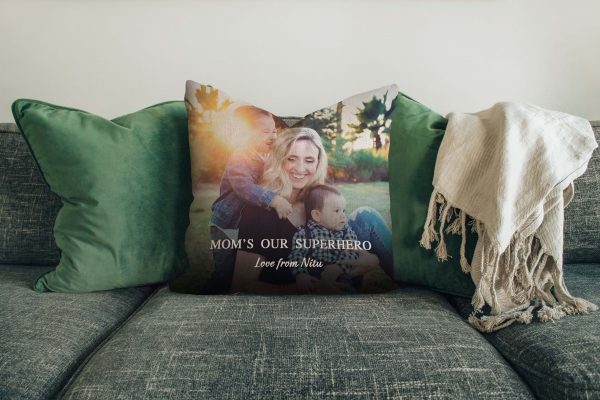 Mom's Our Superhero Personalized Cushion