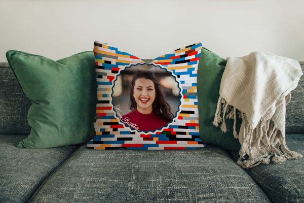 Colorful Birthday Personalized Cushion