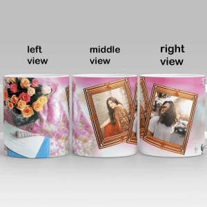 Flower and Frames Personalized Mug