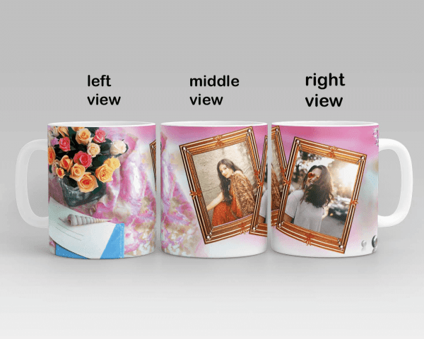 Flower and Frames Personalized Mug