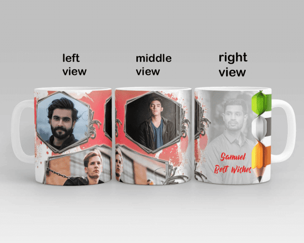 Photo Collage with Name Personalized Mug