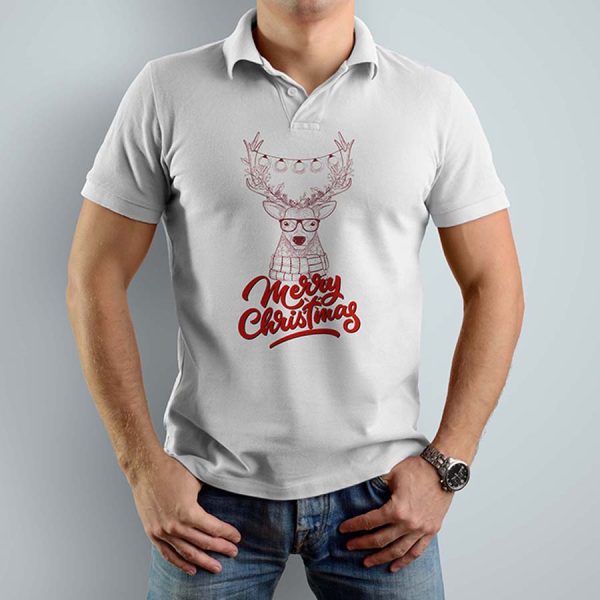 Cool Marry Christmas Polo T-Shirts for Men