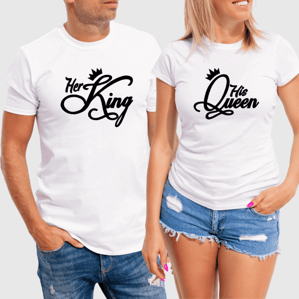 King and Queen Couple T- Shirt