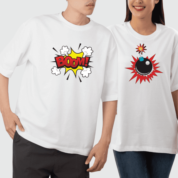 Boom Fire Couple T- Shirt