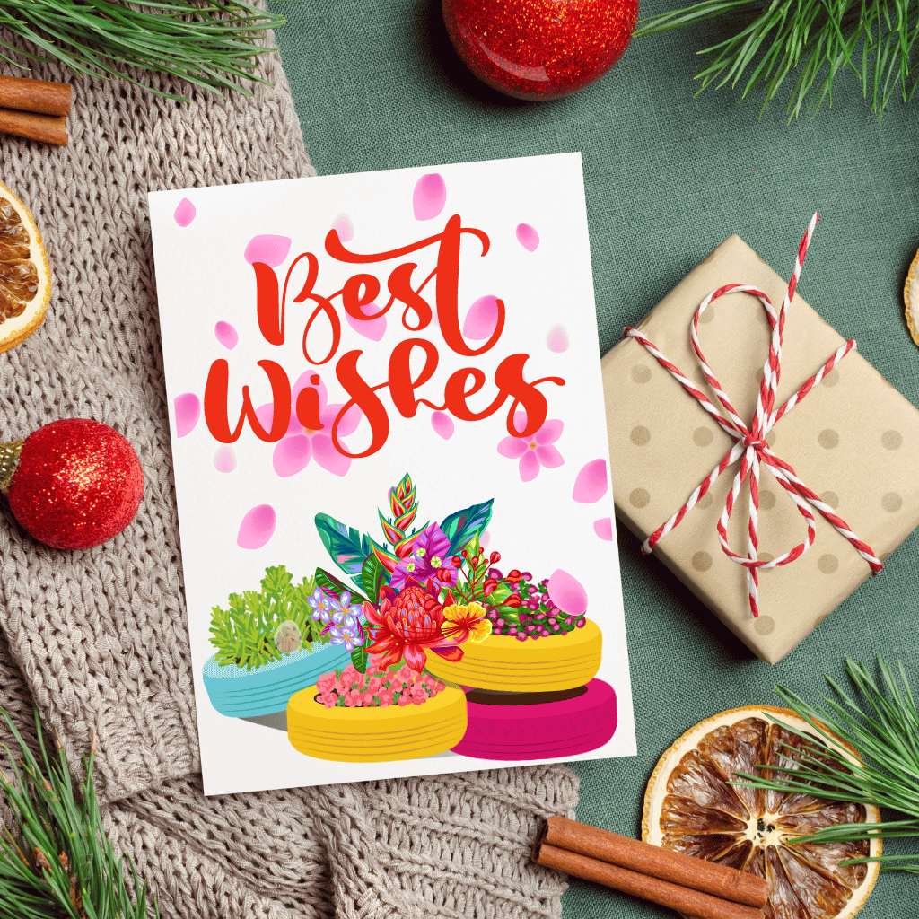 Celebrate with Best Wishes Card
