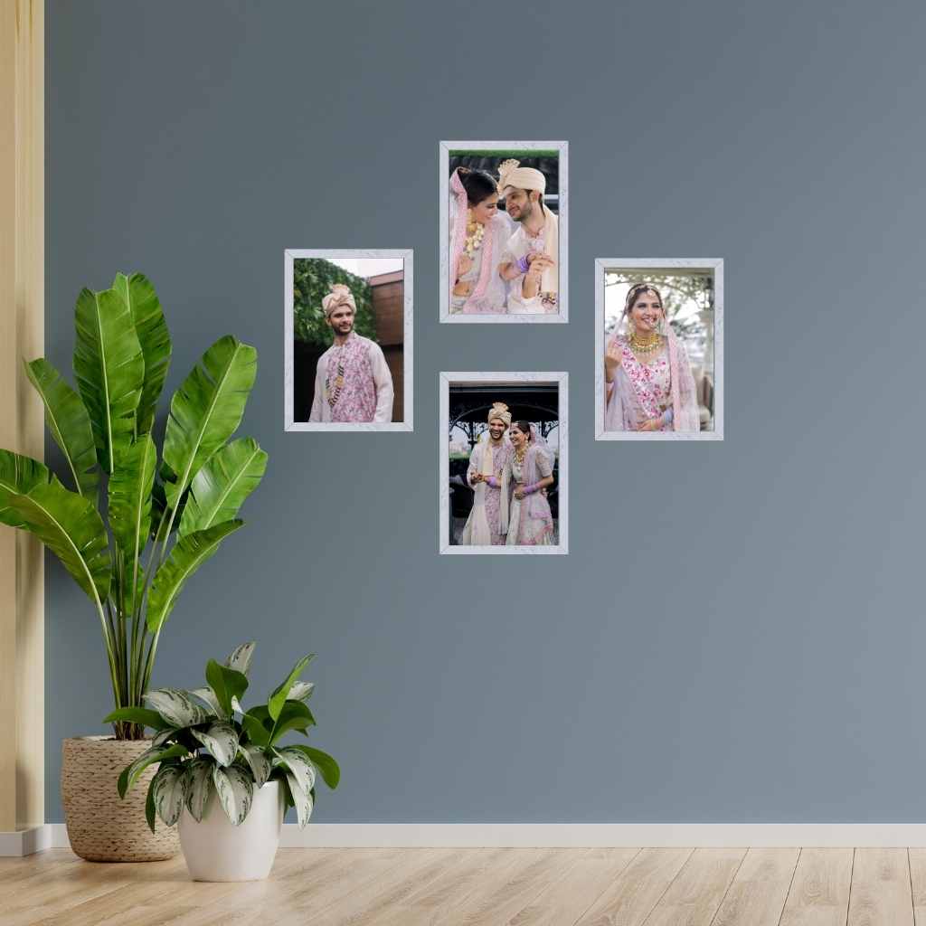 Wedding Personalized Photo Frame Combo (Set of 4)