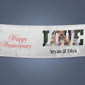 Happy Anniversary Flex Banner - 6 x 2 Ft