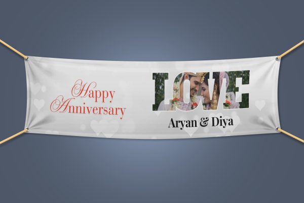 Happy Anniversary Flex Banner - 6 x 2 Ft