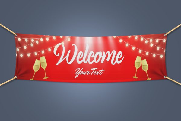 Welcome Flex Banner - 6 x 2 Ft