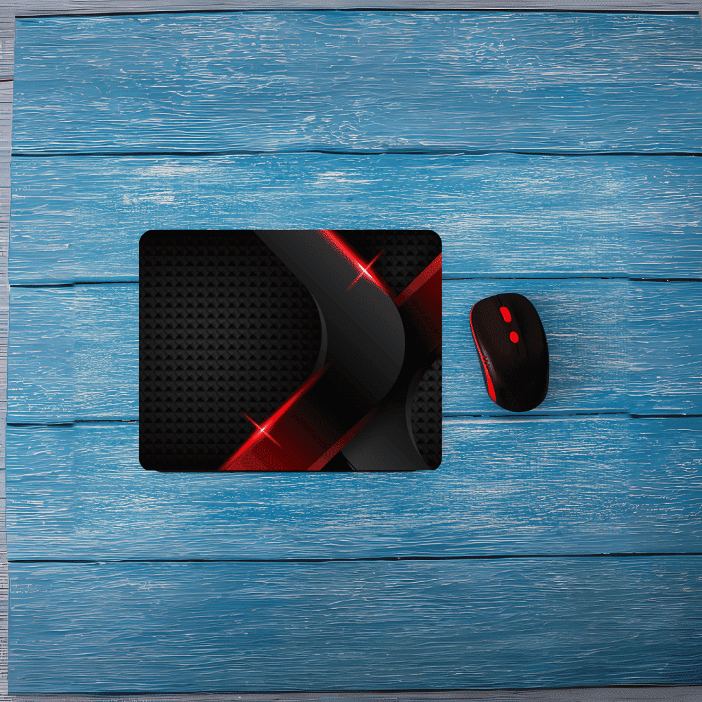 Black and Red Minimalistic Gaming Print – Mouse Pad