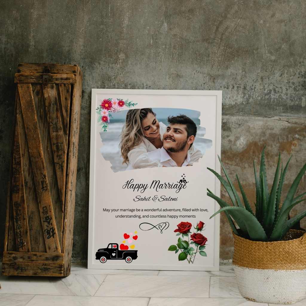 Together Forever Celebrate Love With Our Marriage Personalized Photo Frame (A4)