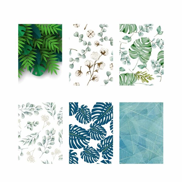 Set Of 12 Tropical Blank Notecards