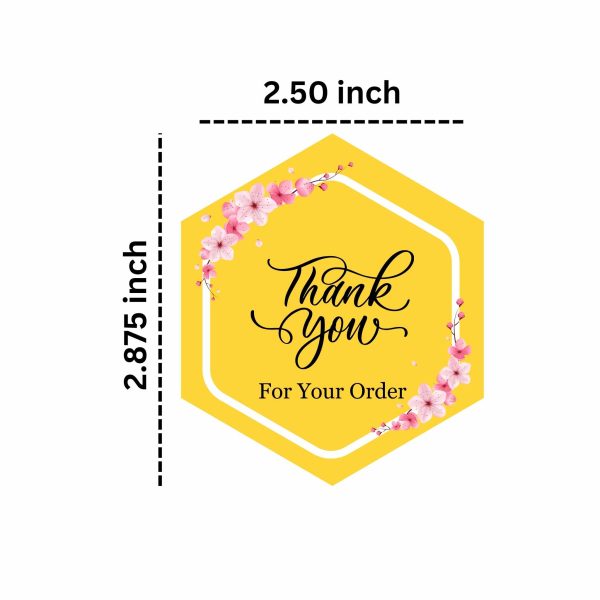 Sunshine Thank You For Order Tags (Set of 52)