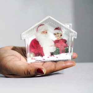 Home Shape Snow Globe Photo Frame