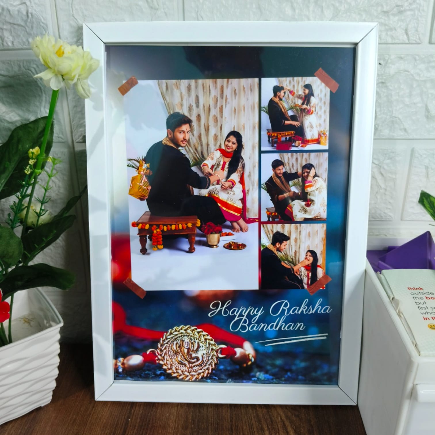 Cute Rakhi Special Photo Frame Gift A4